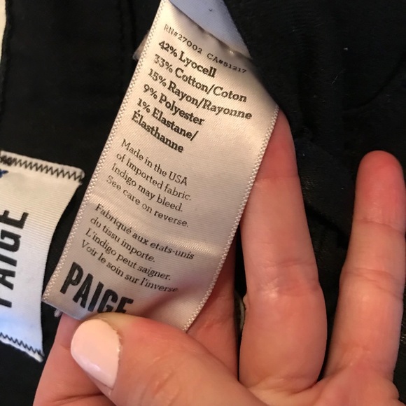 PAIGE COATED BLACK EDGEMONT JEAN - Picture 10 of 11